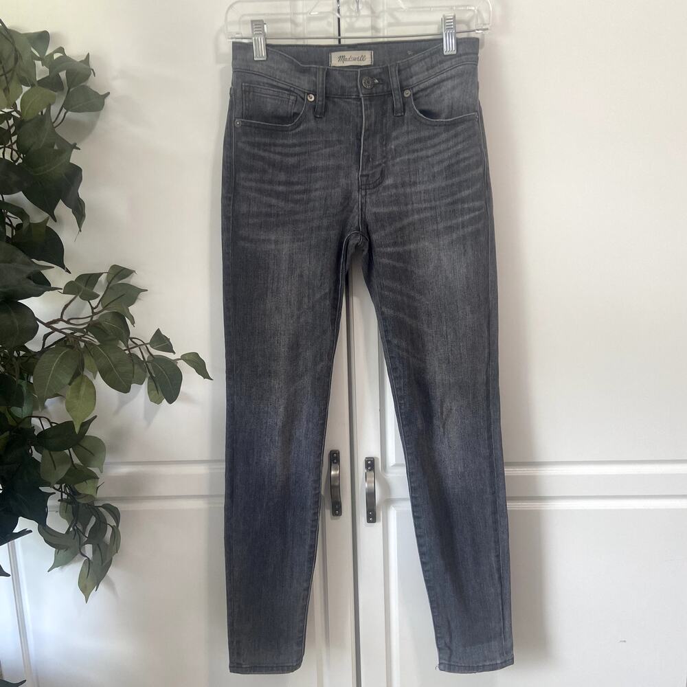 Madewell High Riser Skinny Skinny Jeans Womens Size 24 Gray Wash Denim